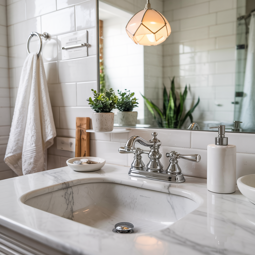 badrum avlopp tap marble